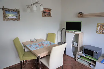 Essecke im Wohnzimmer