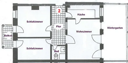 Der Balkon ist nach Westen ausgerichtet, die Loggia nach Osten.