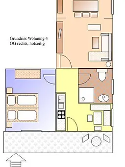Grundriss Whg. 4 Villa Michaelis Skizze