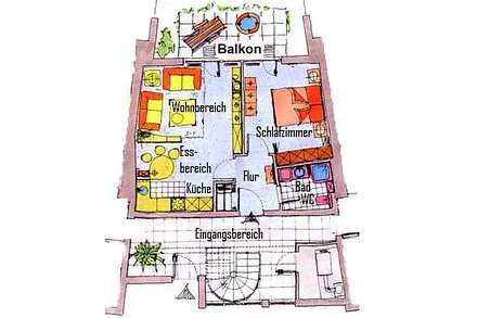 Grundriss der Wohnung  