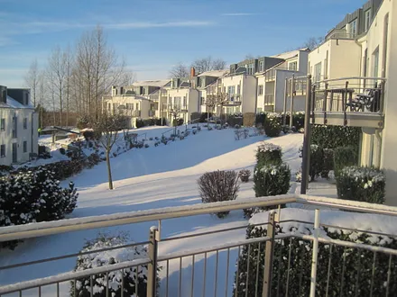 Die Wohnanlage vom Hauptbalkon aus gesehen