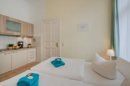 Schlafstube mit integrierter Küchenzeile