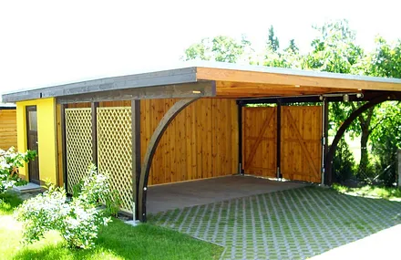 Doppelcarport - Stellplatz für Fewo 3 und 4