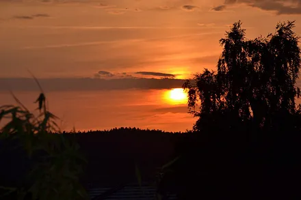 Freie Sicht auf schöne Sonnenuntergänge.