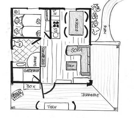 Strandkorb, Terrassenmöbel, Sitzauflagen, Sonnenschirm ....