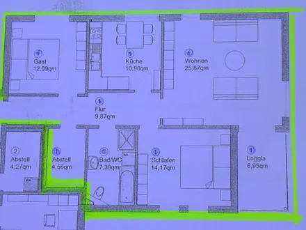 Grundriss der Ferienwohnung