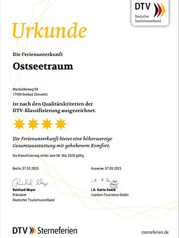 Unsere Wohnung wurde mit 4 Sternen Klassifiziert