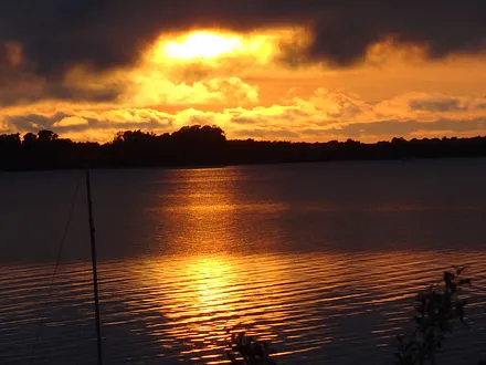 Sonnenuntergang über den Wieker Bodden
