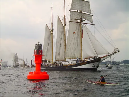 Impressionen zur Windjammerparade während der Kieler Woche.