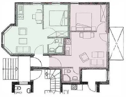 Grundriss der Ferienwohnung 
