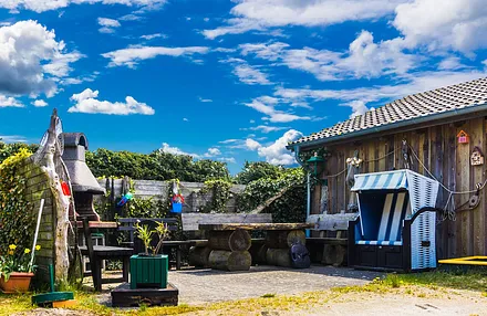 Terrasse mit Grill zur freien Nutzung