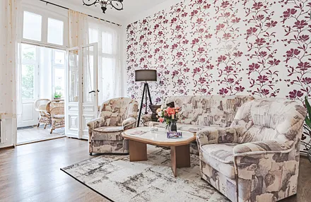 Villa See-Eck FeWo Erdgeschoss - Wohnzimmer