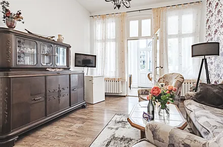 Villa See-Eck FeWo Erdgeschoss - Wohnzimmer