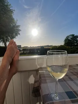 Relaxen auf dem Balkon