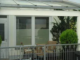 Terasse vor der Ferienwohnung