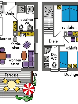 gleichwertige Grundrisse und Ausstattung, Bild: 5*Reihenhaus Weststrand