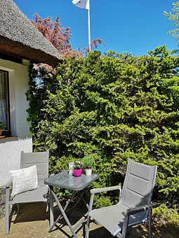 Kleine Terrasse am Ferienhaus