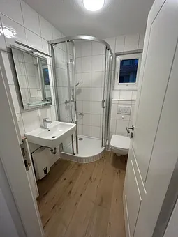 Blick ins Duschbad...