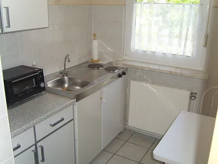 Küche mit Parkblick