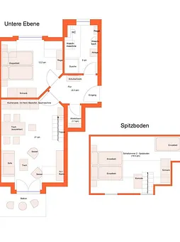 Grundrisse  Ebene 1 / Spitzboden