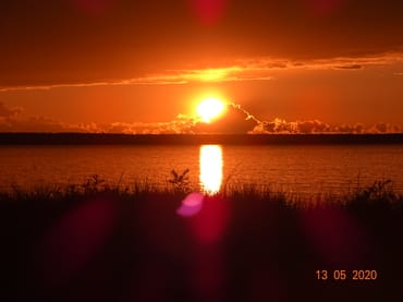 Sonnenuntergang vom Balkon aus