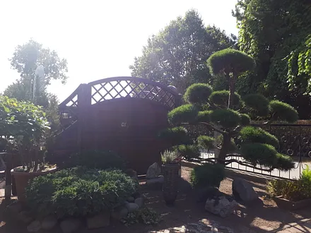 Bungalows im idyllischen Garten