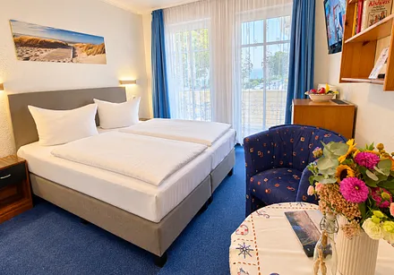 Komfortables Doppelzimmer mit Balkon
