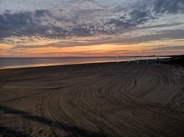 sonnenaufgang am Strand