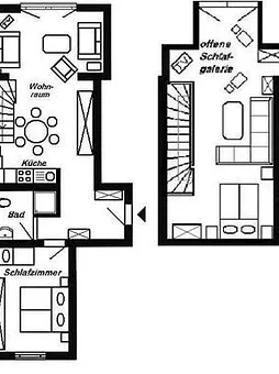 Grundrisse beider Geschosse