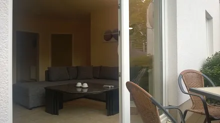 Terrasse und Wohnbereich