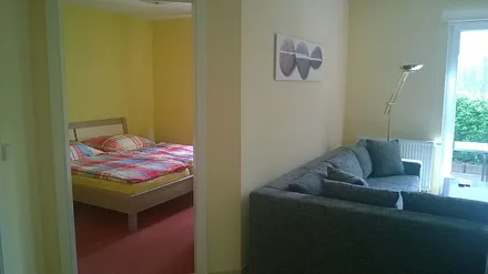 Blick ins Schlafzimmer