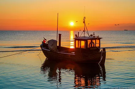 Sonnenaufgang hier am Strand von Ahlbeck