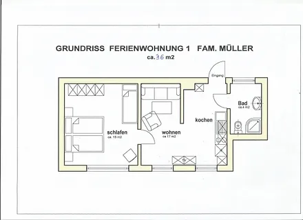 Grundriss  FeWo 1