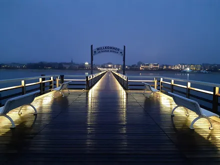 Am Ende der Seebrücke