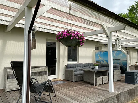 Terrasse der Ferienwohnung
