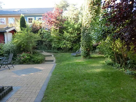 Blick in den Garten Ferienhaus Tabea