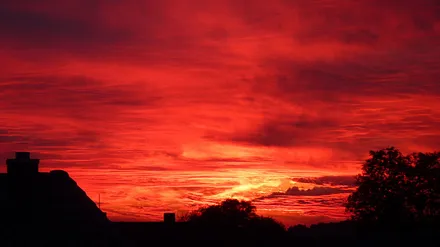Sonnenuntergang vom Westbalkon