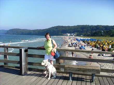 Blick von der Seebrücke Binz