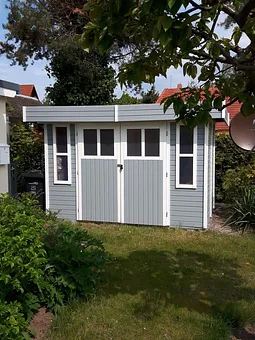 Fahrradschuppen/Eingang zum Garten 