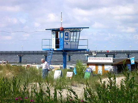 Blick über die Dünen zum Strand