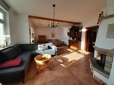 Wohnraum Sitzecke am Kamin