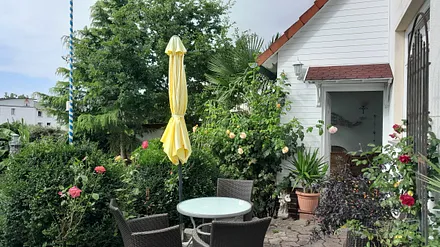 Terrasse Fewo Seeigel - Eingang zum Wintergarten