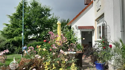 Terrasse Fewo Seeigel - Eingang zum Wintergarten