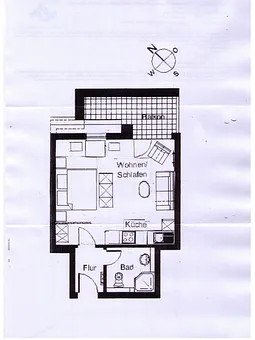 Grundriss mit aktueller Möblierung