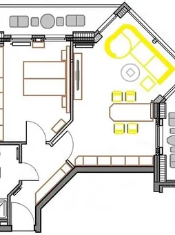 Grundriss mit Raumaufteilung