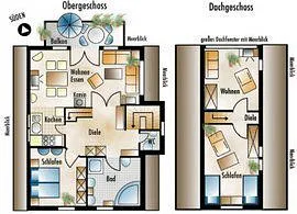 Grundrisse Ober- und Dachgeschoss