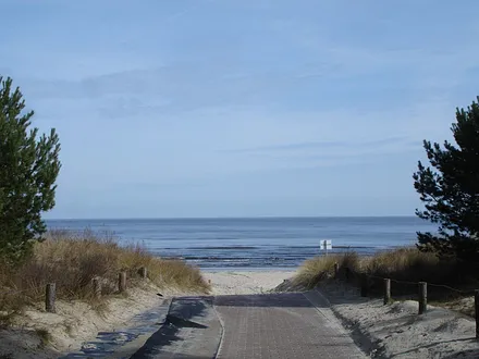Strandübergang im Winter