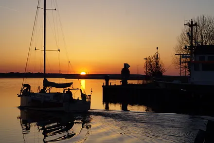 Sonnenuntergang im Hafen Karlshagen