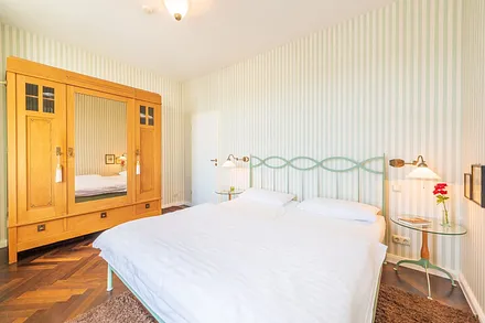 Schlafzimmer in Grün