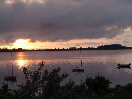 Sonnenuntergang über den Wieker Bodden